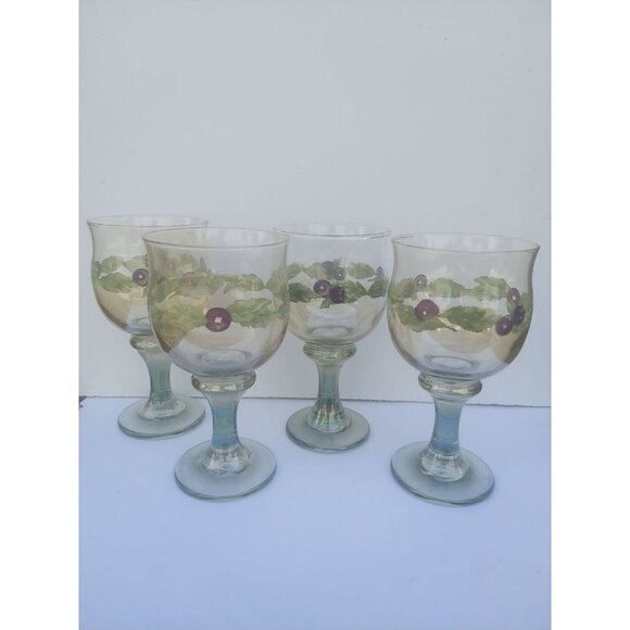 4 Pfaltzgraff Jamberry 12 fl oz  Iced Tea Goblets - Picture 1 of 3